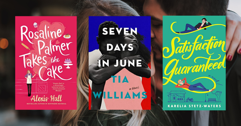 3 Romance Books on Background with a Couple