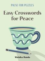 Pause for Puzzles: Easy Themeless Crosswords for Peace